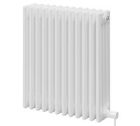 Colosseum Horizontal Electric Quadruple Column Radiator | White | Mild Steel | 600mm x 548mm