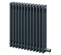 Colosseum Horizontal Electric Triple Column Radiator | Anthracite | Mild Steel | 600mm x 554mm