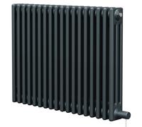 Colosseum Horizontal Electric Triple Column Radiator | Anthracite | Mild Steel | 600mm x 821mm