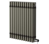 Colosseum Horizontal Electric Triple Column Radiator | Raw Metal | Mild Steel | 600mm x 554mm