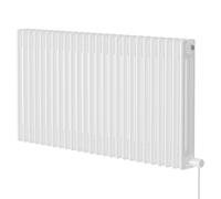 Colosseum Horizontal Electric Triple Column Radiator | White | Mild Steel | 600mm x 1177mm