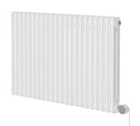 Colosseum Horizontal Wifi Thermostatic Electric Double Column Radiator | White | Mild Steel | 600mm x 988mm