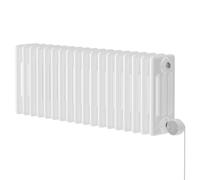 Colosseum Horizontal Wifi Thermostatic Electric Quadruple Column Radiator | White | Mild Steel | 300mm x 812mm