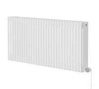 Colosseum Horizontal Wifi Thermostatic Electric Quadruple Column Radiator | White | Mild Steel | 600mm x 1340mm
