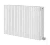 Colosseum Horizontal Wifi Thermostatic Electric Quadruple Column Radiator | White | Mild Steel | 600mm x 988mm