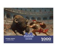 Colosseum Impossible Challenge 1000 Pieces Jigsaw Puzzles Gladiator Educational Jigsaw Puzzle for Adults Home Decor & Creative Gift 52x38cm/1000pcs