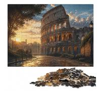 Colosseum in Rome Wooden Jigsaw Puzzle 500 Pieces, Adult Puzzle | Group puzzle activity: solo or shared puzzle time on quiet evenings.