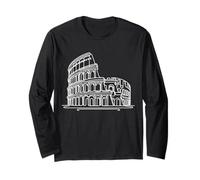Colosseum Line Art History Buff Long Sleeve T-Shirt