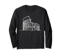Colosseum Line Art Rome Ancient Architecture Long Sleeve T-Shirt