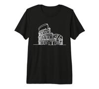 Colosseum Line Art Rome Ancient Architecture Premium T-Shirt