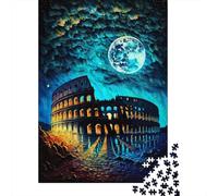 Colosseum Of Rome Painting 1000 Pieces Puzzles for Teenagers Gifts Wooden Puzzle Jigsaws for Adults Home Educational Games DIY Toys 1000pcs (75x50cm)