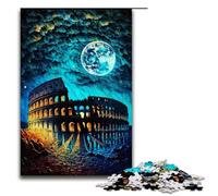 Colosseum of Rome Painting Piece Puzzle Wooden Jigsaw Perfect for Teenagers Family Bonding Brain Teaser & DIY Home Decor Gift 1000 PCS(75x50cm)