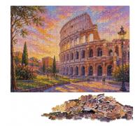Colosseum Painting Wooden Jigsaw Puzzle, Adults, 500 Pieces | Clear image details: a clear build method in spare time.