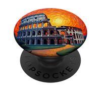 Colosseum Rome Art in Bold Van Gogh Sunset Style PopSockets Adhesive PopGrip