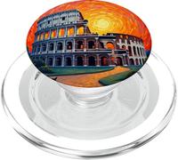 Colosseum Rome Art in Bold Van Gogh Sunset Style PopSockets PopGrip for MagSafe