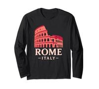Colosseum Rome Italy Architecture History Vibes Minimalist Long Sleeve T-Shirt