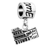 Colosseum Rome Italy Charm Compatible with Pandora Bracelets Women Jewellery Auntie Vacation Travel Europe Landmark Birthday