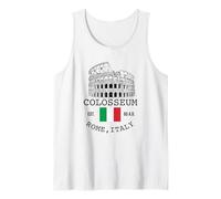 Colosseum Rome Italy Flag Souvenir Flavian Amphitheatre Tank Top