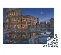 Colosseum Rome Moonlit Night 1000 Piece Jigsaw As A Birthday Present Mental Relaxation Home Display for Adult Stress Relief Seekers 38x26cm/1000pcs