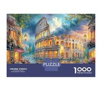 Colosseum Scene 1000 Piece Rome Vibrants Sturdy Cardboard Classic Jigsaw Puzzle Adults Kids Hard Difficult Challenging Decompression Wall Decor Gift Idea 52x38cm/1000pcs