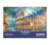Colosseum Scene 1000 Pieces Jigsaw Puzzles Engaging Home Decoration Roman Colosseum Jigsaw Puzzles Unique Puzzle Gift for Adults And Kids 38x26cm/1000pcs