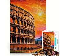 Colosseum Sunset 1000 Pieces Puzzles for Teenagers Sharp Thinking, Accurate Cut, Fun Activity, Art Decor (50x75cm)