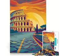 Colosseum Sunset Puzzles for Teenagers 1000 Pieces Strong Memory, Firm Joint, Joyful Challenge, Wall Art (38x26cm)