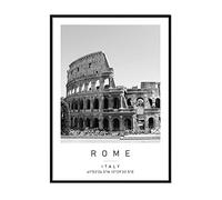 Colosseum Travel Print Rome Wall art Black and white Poster A2 Print only 42 X 59.4cm (16.5x24inch)