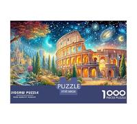 Colosseum Under Cosmic Sky, Glowing with Life 1000 Piece Jigsaw Puzzle Fantasy Architecture Brainteasing Fun for Adults & Kids 38x26cm/1000pcs