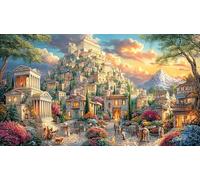Colosseum-with-Flowered-Streets 1000Pc Jigsaw Puzzles for Adults and Kids Age 12 Years + Impossible Hard Difficult Great Gift Idea Recycled Paper 70x50/1000pcs