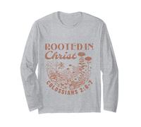 Colossians 2:7 Roots in Christ Scripture Christian Vintage Long Sleeve T-Shirt