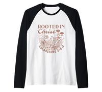 Colossians 2:7 Roots in Christ Scripture Christian Vintage Raglan Baseball Tee