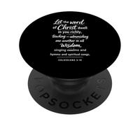 Colossians 3:16 Let The Word Of Christ Dwell Scripture Jesus PopSockets Adhesive PopGrip
