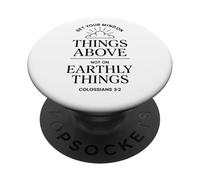 Colossians 3:2 Bible Verse Christian Heaven Things Above God PopSockets Adhesive PopGrip
