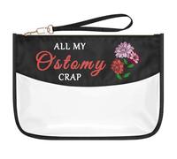Colostomy Makeup Bag Get Well Gifts for Women Inspirational Gifts Funny Care Gifts for Friend Ostomate Gift Ostomy Supplies Zipper Toiletry Pouch Disease Warrior Gift Clear Cosmetic Bag Birthday Gift