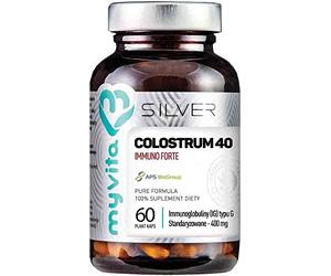 Colostrum 40 Immuno Forte IG Type G standardized 400mg 60 Capsules MyVita Silver Pure