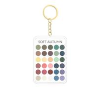 Colour Analysis Key Chain Soft Autumn Colour Palette Keyring Acrylic
