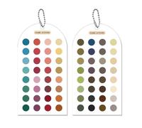 Colour Analysis Template Cards 12 Seasons,Portable Double-Sided Colour Palette Guide, Scratch-Resistant, 60+ Shades with Bead Chain, for Outfit Planning, Makeup Selection, On-the-Go Shopping