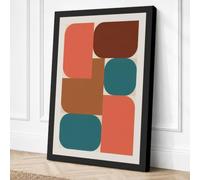 Colour and Form Geometric Canvas Wall Art Print 36x24 Inch (91 x 61 cm)