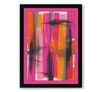 Colour and Movement Abstract Framed Wall Art Print A3 (42×29.7cm) Black, Wall Decor for Living Room, Bedroom, Office & Home, Ready to Hang, Art Gift