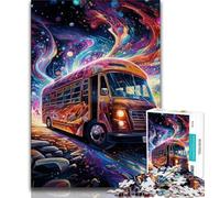 Colour Art Bus JigsawPuzzle 1000 Pieces for Teenagers,Challenging Game And Family Play Wall Decoration Unique Birthday And Xmas Gifts (38x26cm)