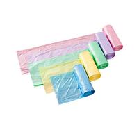 Colour Bin Liners, Strong Trash Bin Bag, Small Waste Basket Bags, Unscented Plastic Garbage Bags Suitabl For Bathroom Kitchen Living Room Office 5 Rolls 150 Counts