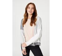 Colour Block Relaxed Knit Jumper Izabel London Pink 14