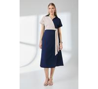 Colour block Side Tie Dress Principles Navy 14