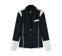 Colour Block Slim Blazer - female - Patrizia Pepe - Blazers - Black - S - Jackets S