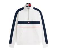 Colour-Blocked Quarter-Zip Sweatshirt - male - Tommy Jeans - Zip-throughs - White - S - Sweatshirts & Hoodies S
