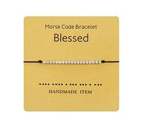 Colour Bracelet 4 Message Rings Password Password Alphanumeric Couple Bracelet Wedding Party Valentine's Day Birthday Souvenir Gifts Gift Natural Pink 4 and Jewelry (D, One Size)