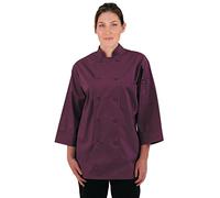 Colour by Chef Works A936-L 3/4 Sleeve Jacket, Large, Merlot