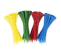 Colour Cable Ties Blue Green Red Yellow 100Pk 100mm Nylon Plastic Zip Tie Wraps
