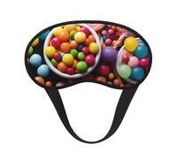 Colour Candy Eye Mask for Sleeping Soft Satin Sleep Shade Cover Blindfold with Elastic Strap Travel Nap Blackout Eye Shade Cover for Women Men